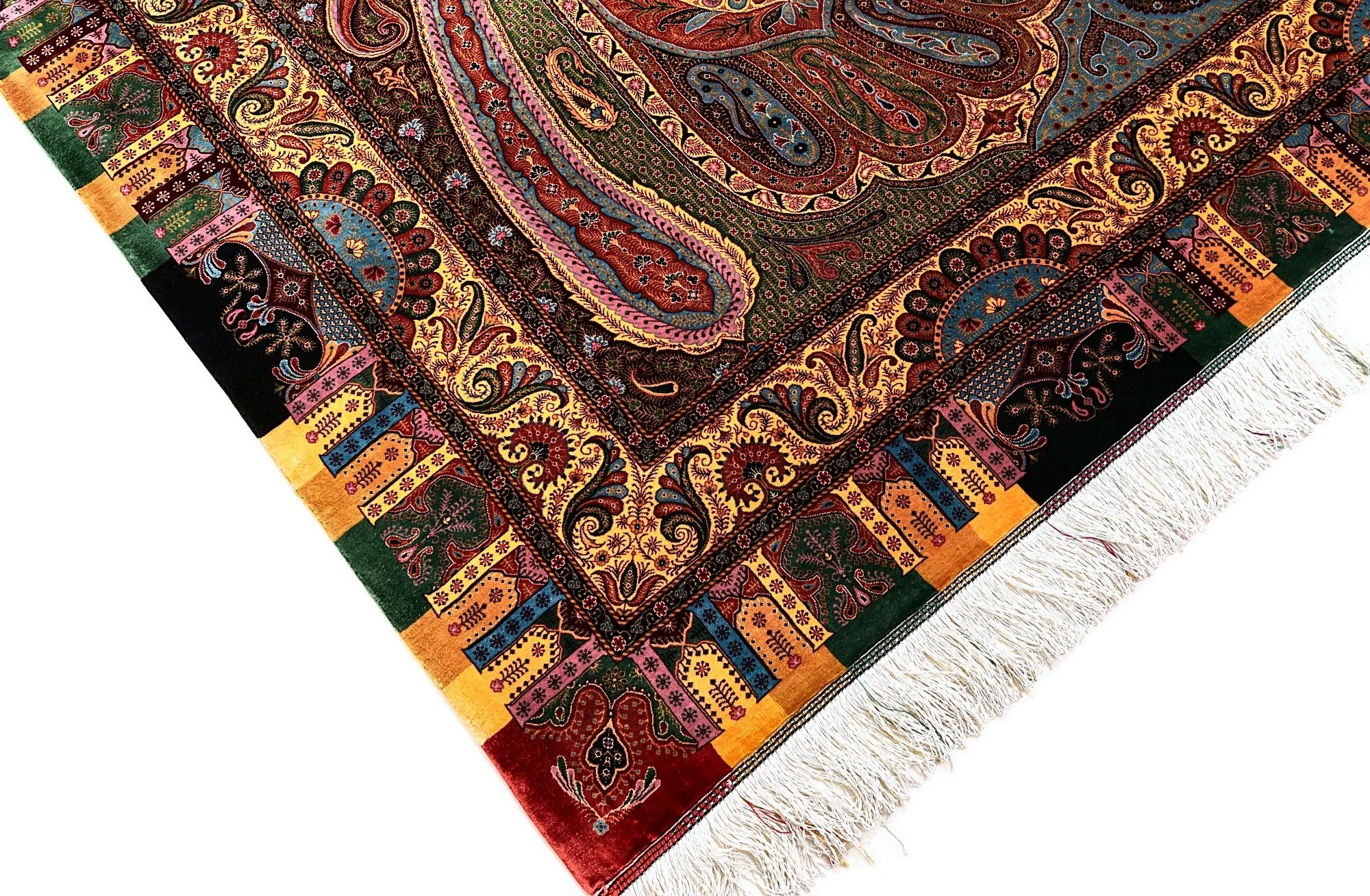 Qom Persian Rug 300 × 200 cm, Silk, hand-knotted
