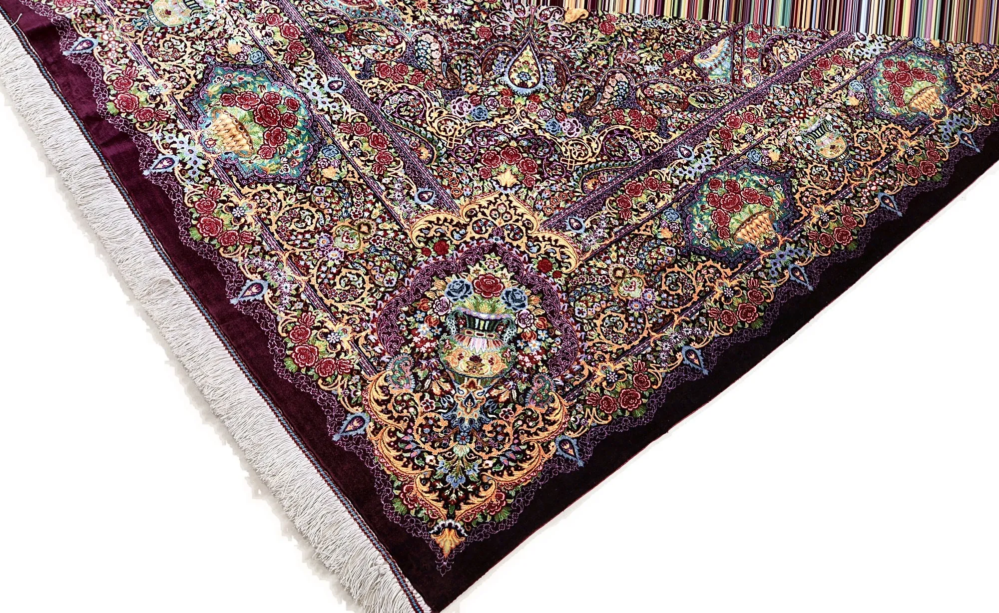 118143-03 Qom Persian Rug — hand-knotted, 298 × 193 cm, Silk