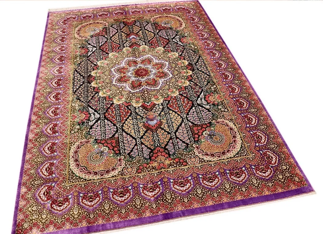 118148-03 Qom Persian Rug — hand-knotted, 295 × 200 cm, Silk