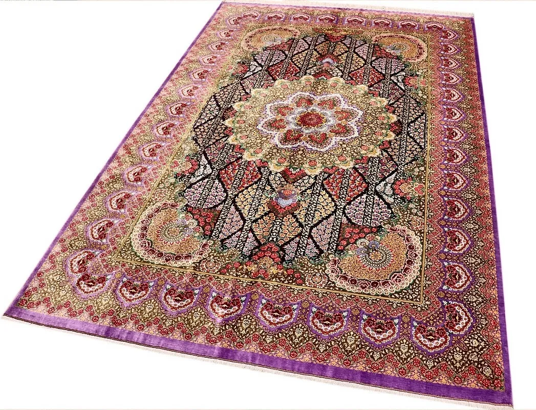 118148-04 Qom Persian Rug — hand-knotted, 295 × 200 cm, Silk