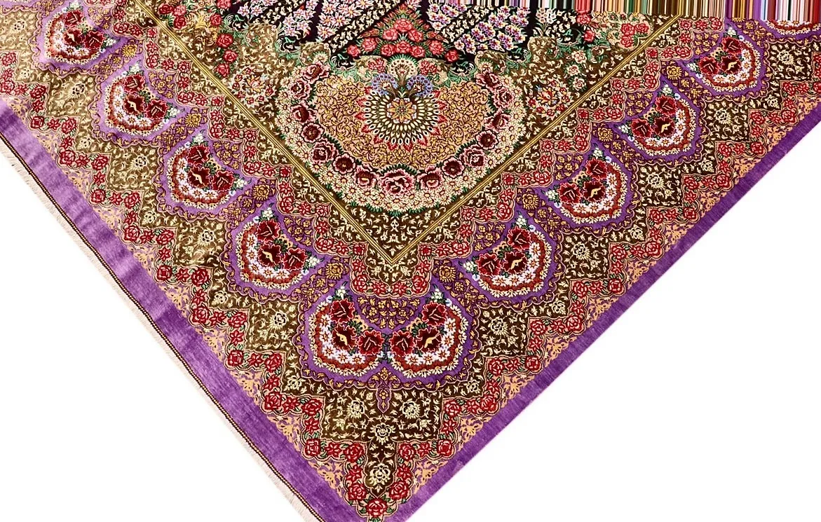 118148-06 Qom Persian Rug — hand-knotted, 295 × 200 cm, Silk