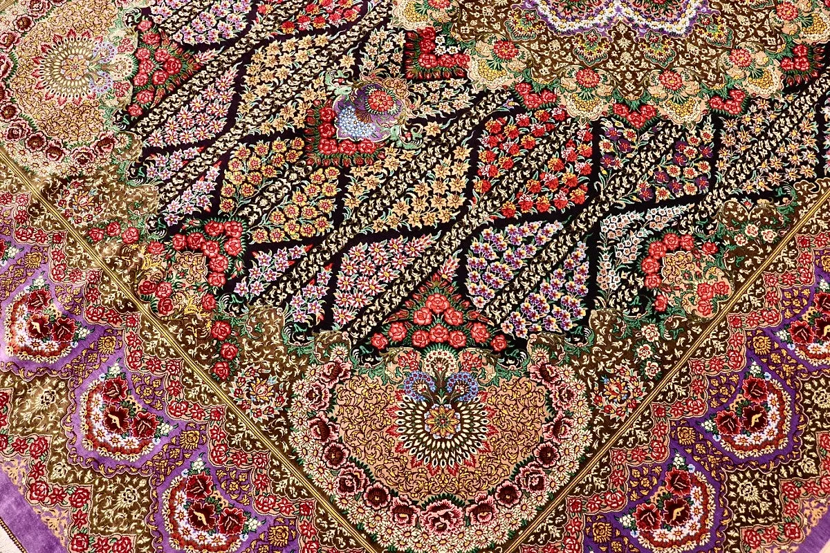 118148-07 Qom Persian Rug — hand-knotted, 295 × 200 cm, Silk