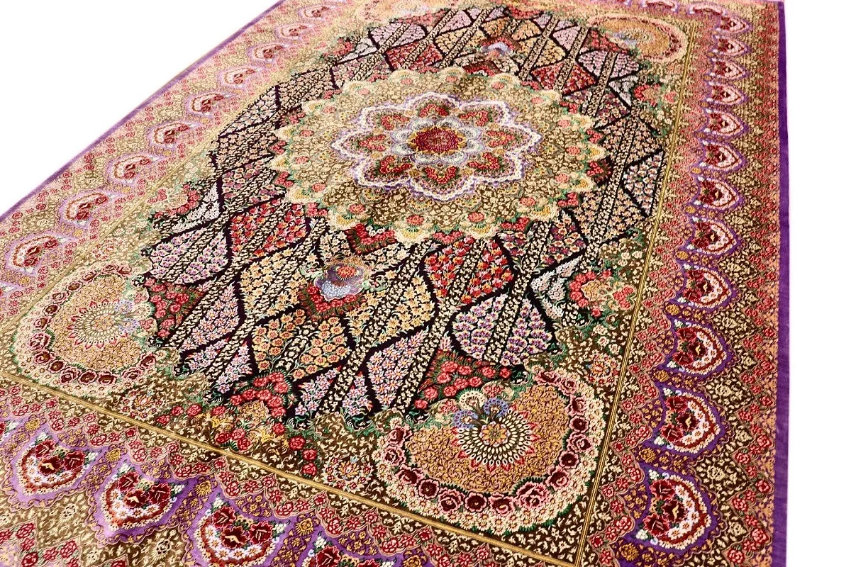 118148-08 Qom Persian Rug — hand-knotted, 295 × 200 cm, Silk