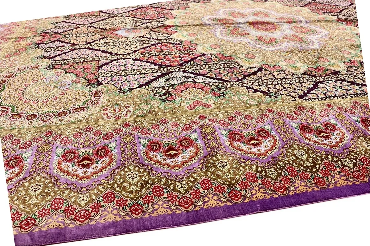 118148-09 Qom Persian Rug — hand-knotted, 295 × 200 cm, Silk