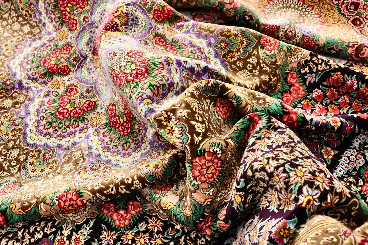 118148-12 Qom Persian Rug — hand-knotted, 295 × 200 cm, Silk