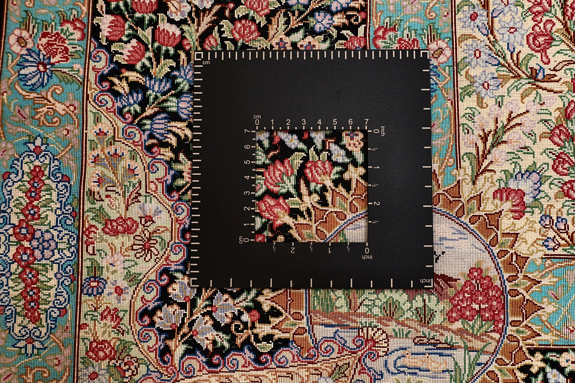 Hand-Knotted Silk Qom Persian Rug, 300 × 200 cm