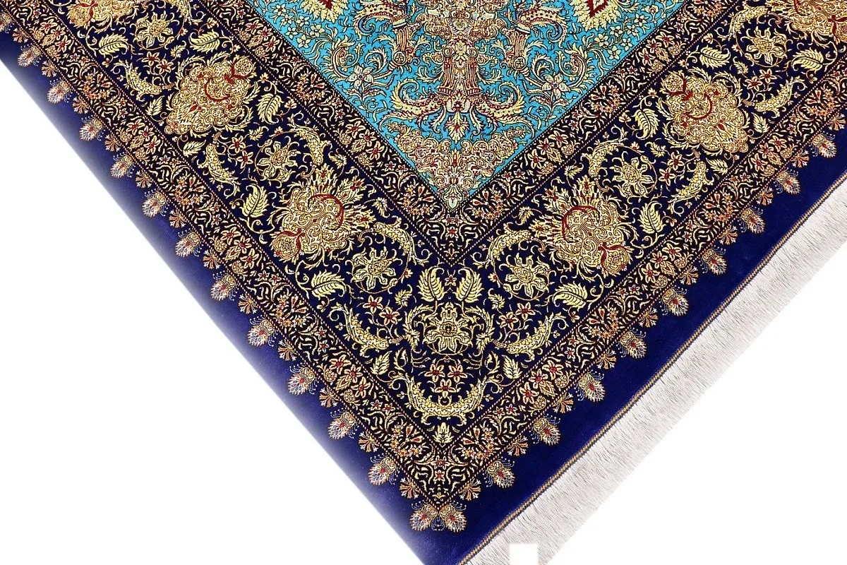 Qom Persian Rug — hand-knotted, 300 × 200 cm, Silk