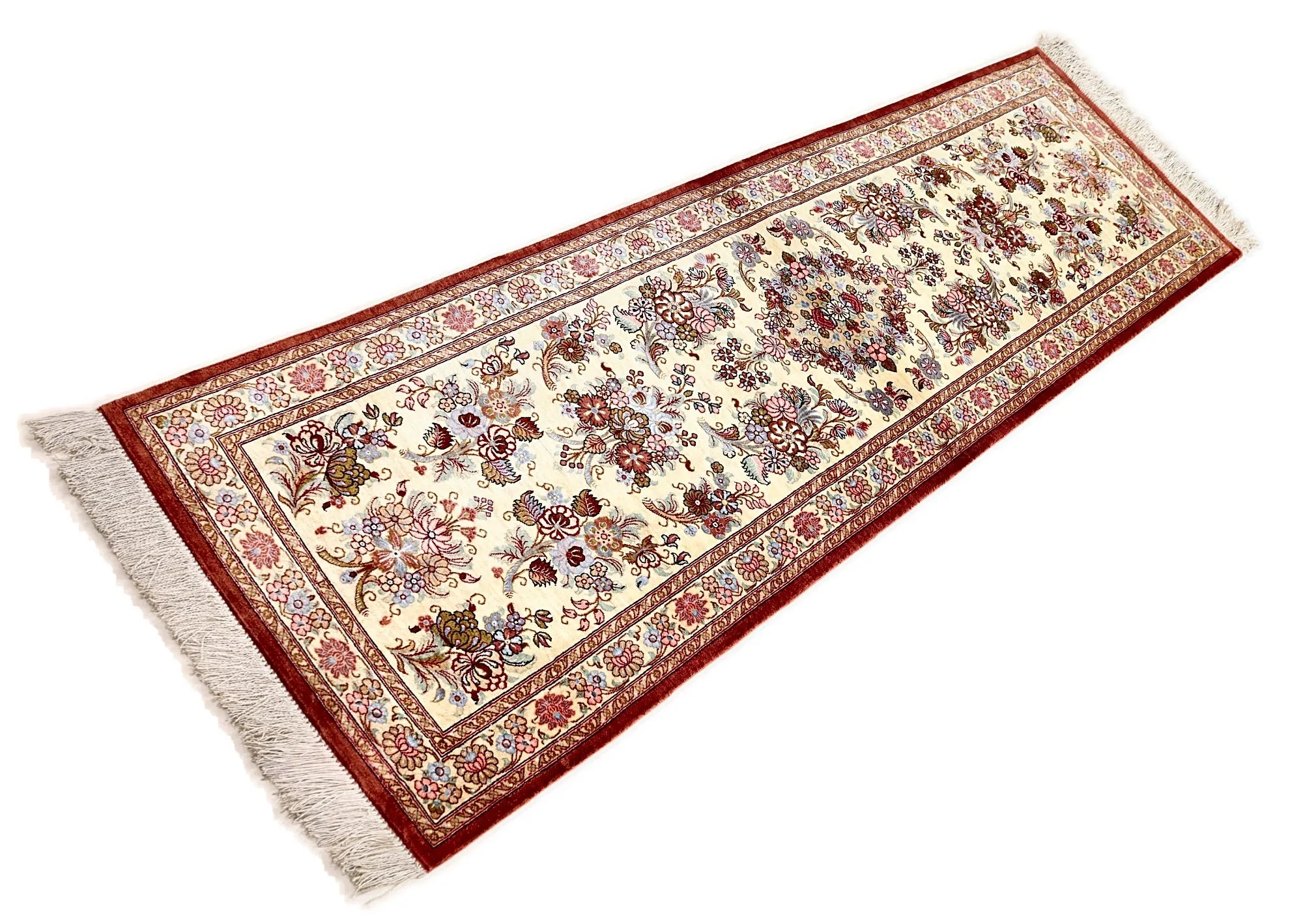 118155-02 Qom Persian Rug 200 × 60 cm, Silk, hand-knotted