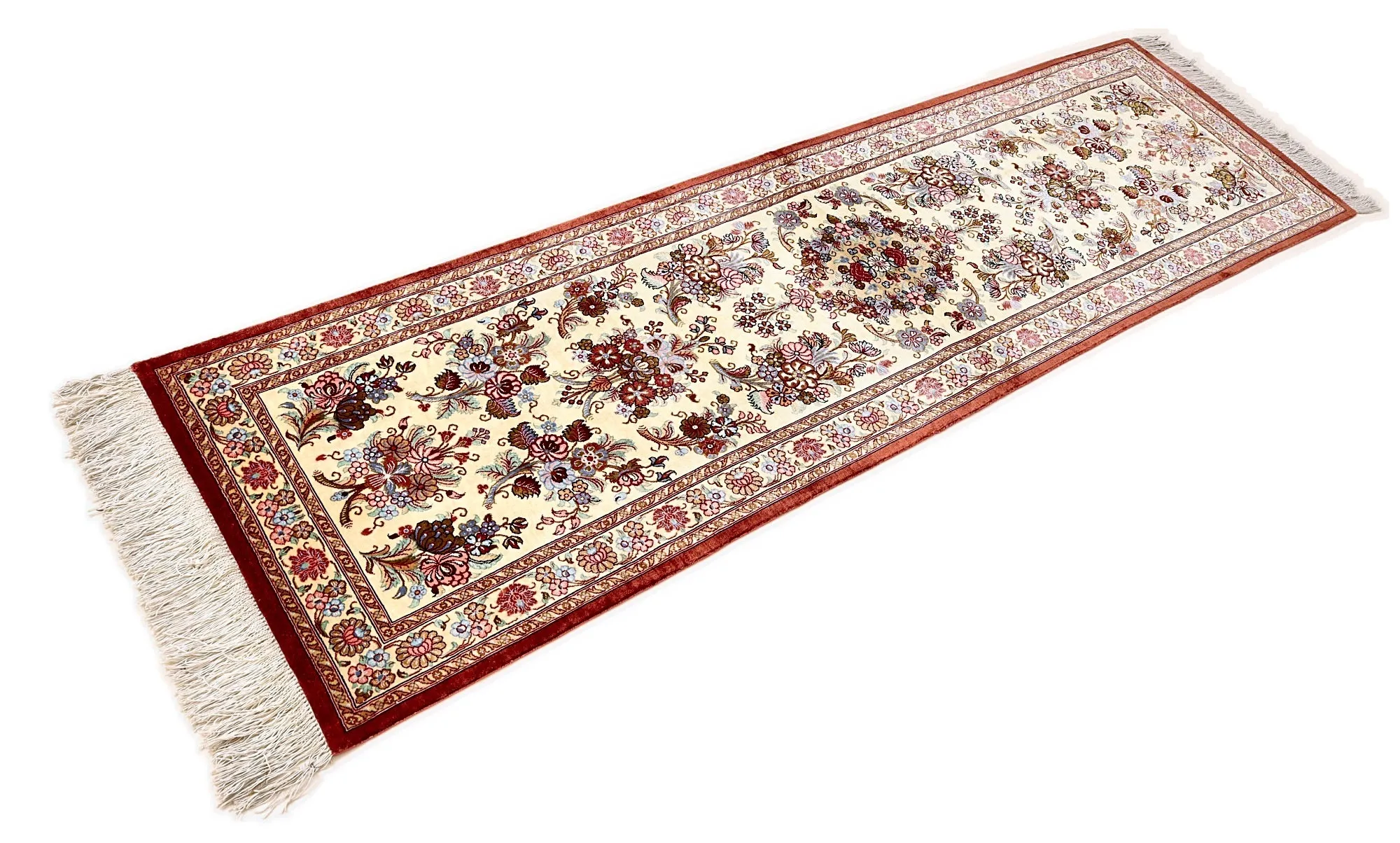 118155-03 Qom Persian Rug 200 × 60 cm, Silk, hand-knotted