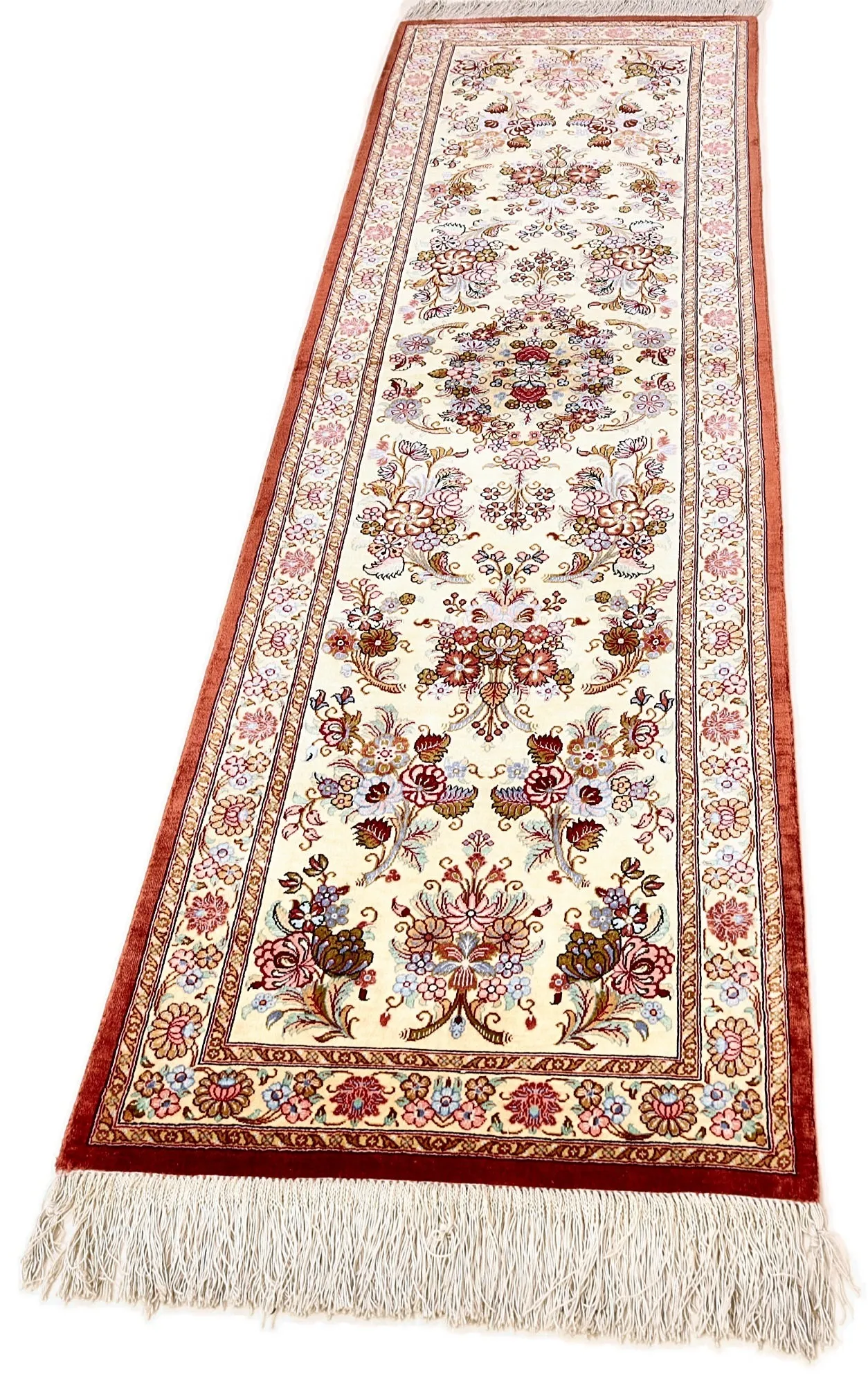 118155-04 Qom Persian Rug 200 × 60 cm, Silk, hand-knotted