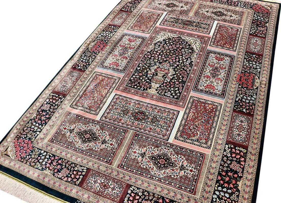 118158-06 Qom Persian Rug 150 × 100 cm, Silk, hand-knotted