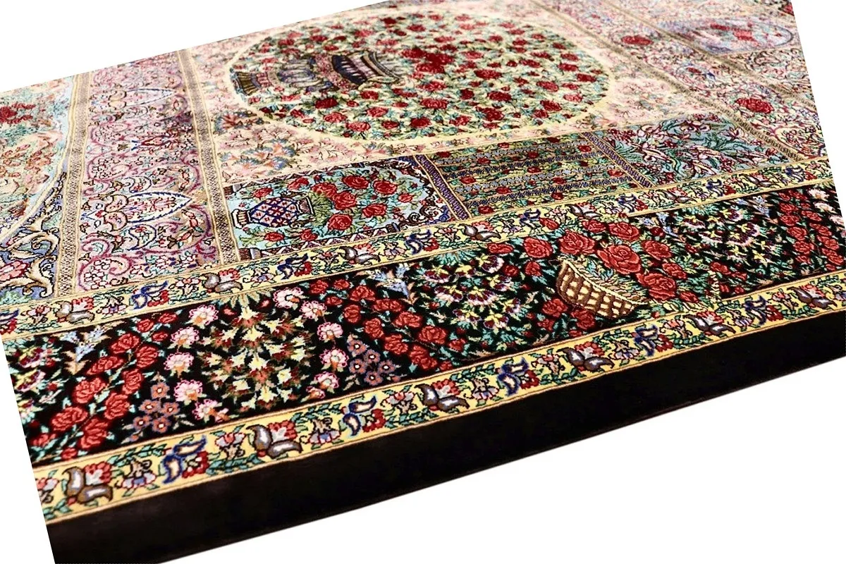 118159-07 Qom Persian Rug — hand-knotted, 150 × 100 cm, Silk
