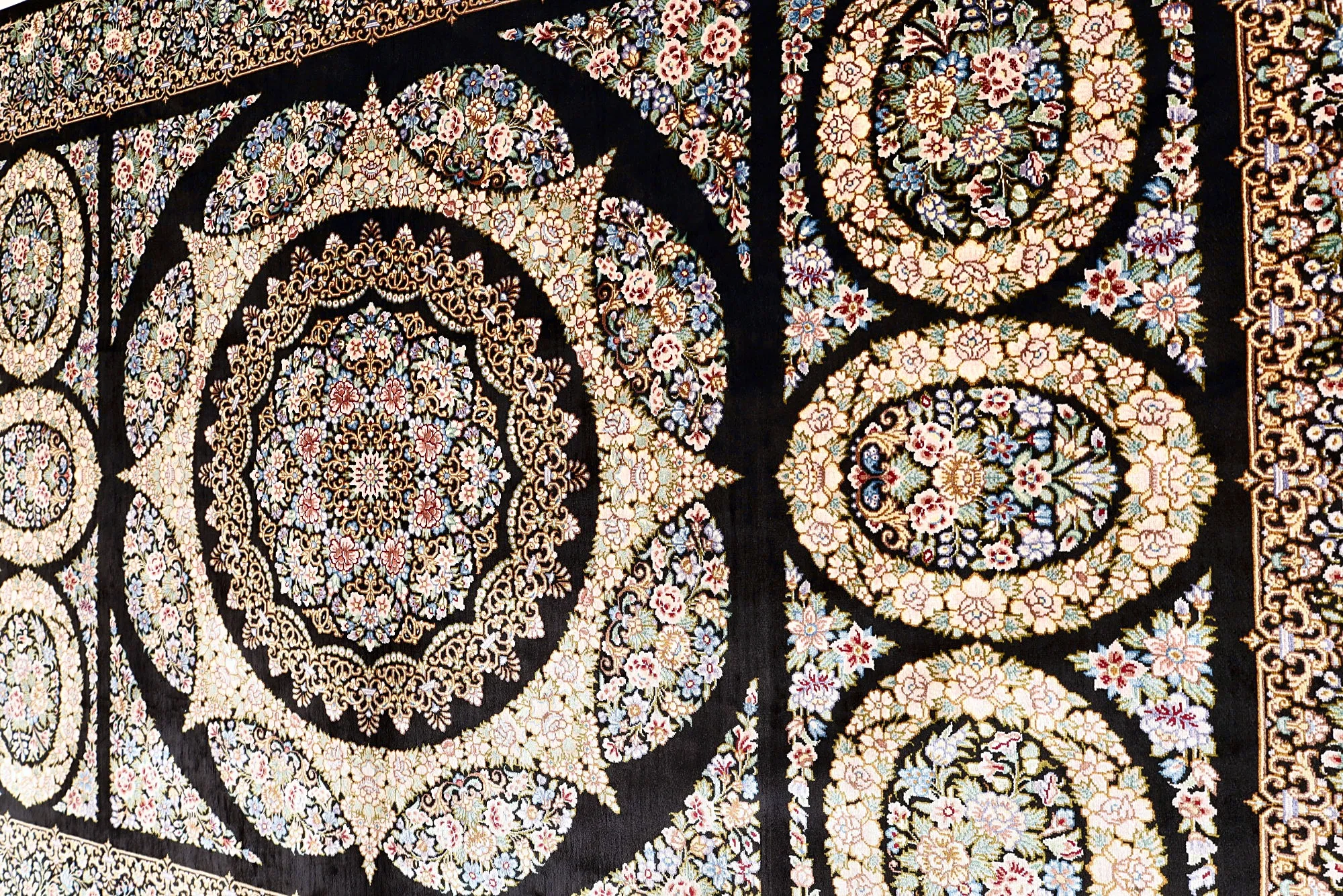 Qom Persian Rug 150 × 98 cm, Silk, hand-knotted