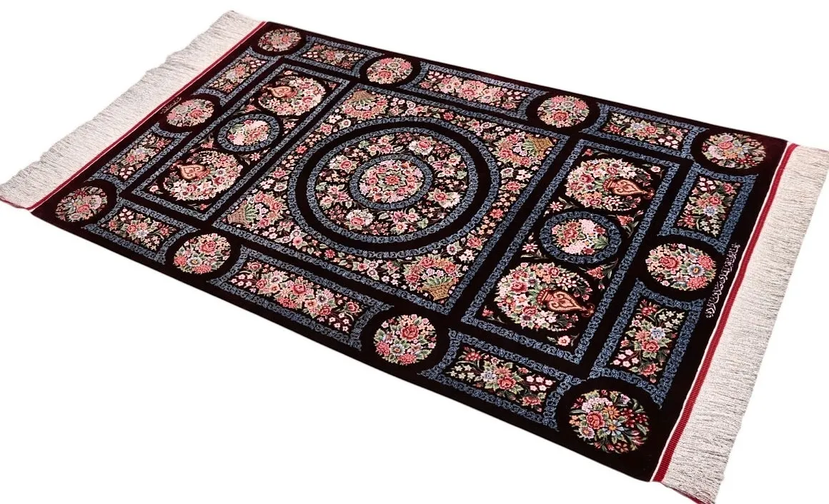 Qom Persian Rug — hand-knotted, 153 × 98 cm, Silk