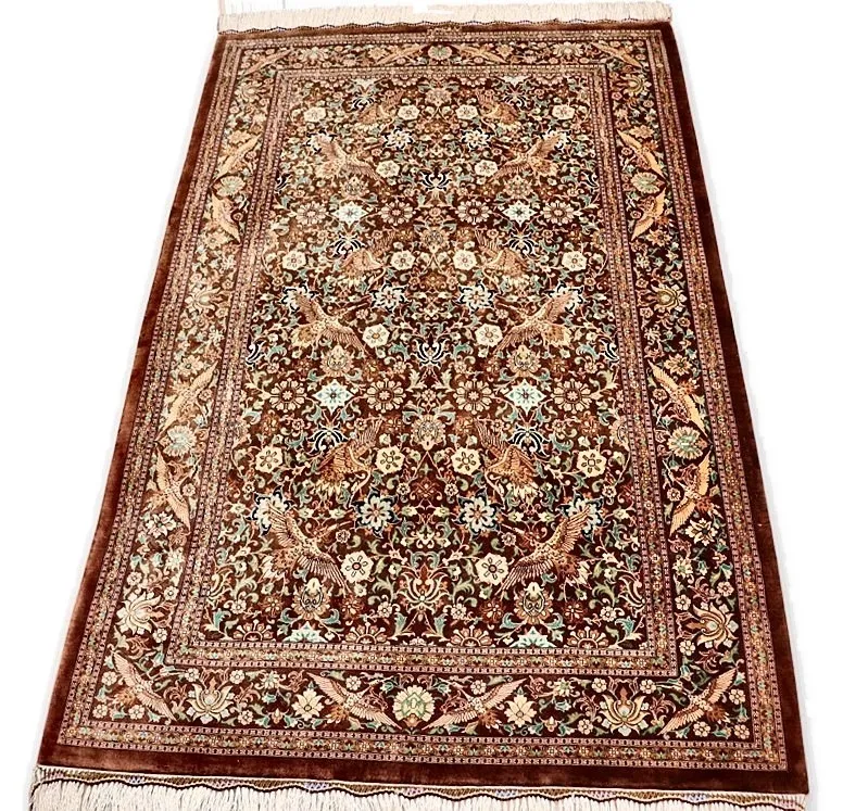 118165-03 Qom Persian Rug — hand-knotted, 166 × 100 cm, Silk