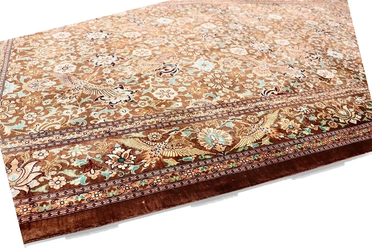 118165-08 Qom Persian Rug — hand-knotted, 166 × 100 cm, Silk