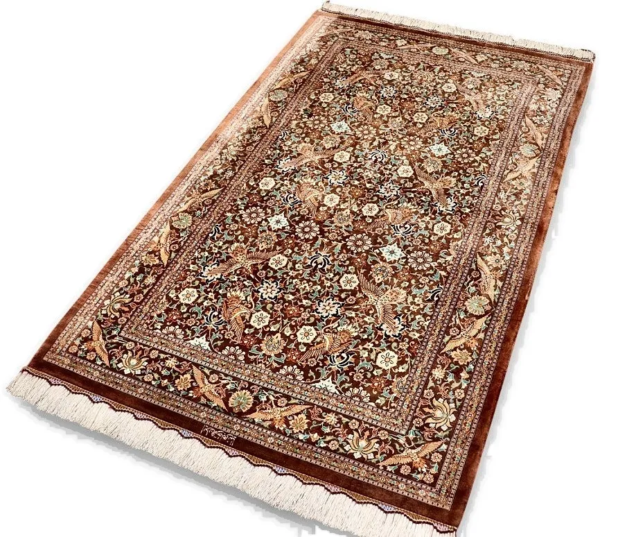 118165-09 Qom Persian Rug — hand-knotted, 166 × 100 cm, Silk