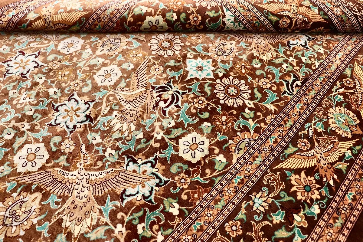118165-10 Qom Persian Rug — hand-knotted, 166 × 100 cm, Silk