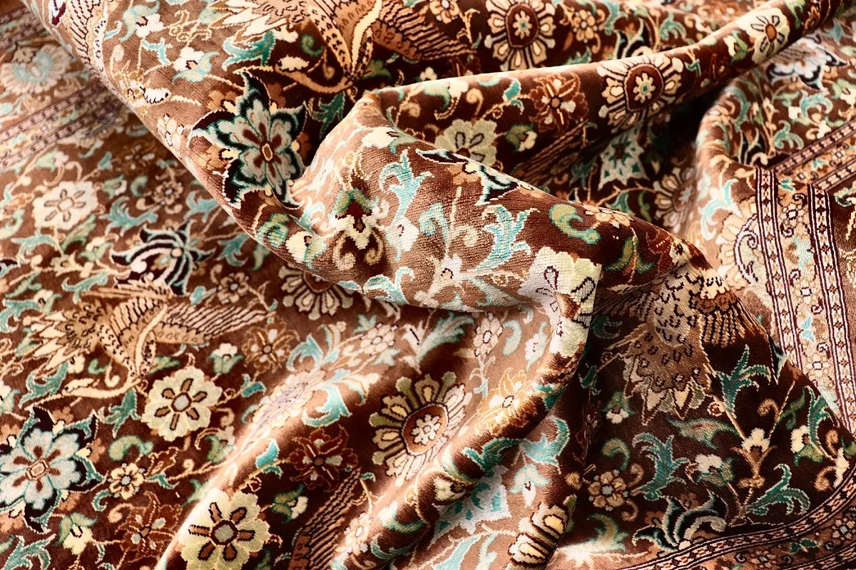 118165-11 Qom Persian Rug — hand-knotted, 166 × 100 cm, Silk