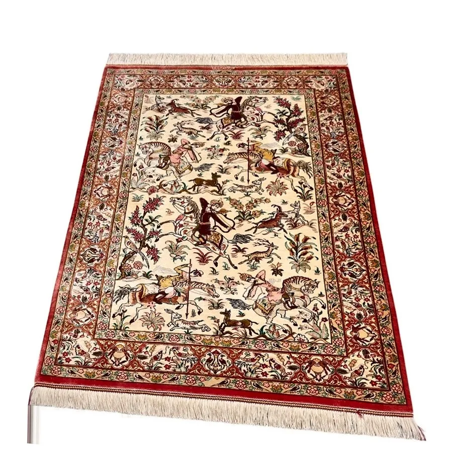 Qom Persian Rug 120 × 80 cm, Silk, hand-knotted