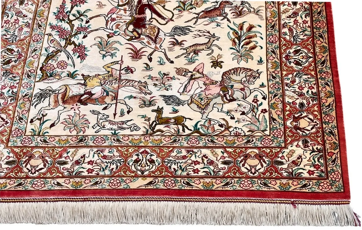 Qom Persian Rug 120 × 80 cm, Silk, hand-knotted