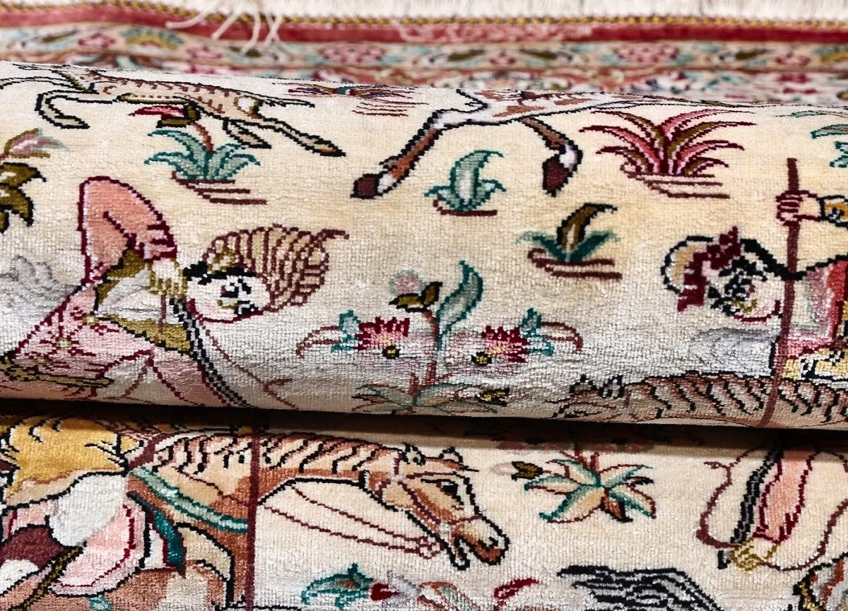 Qom Persian Rug 120 × 80 cm, Silk, hand-knotted