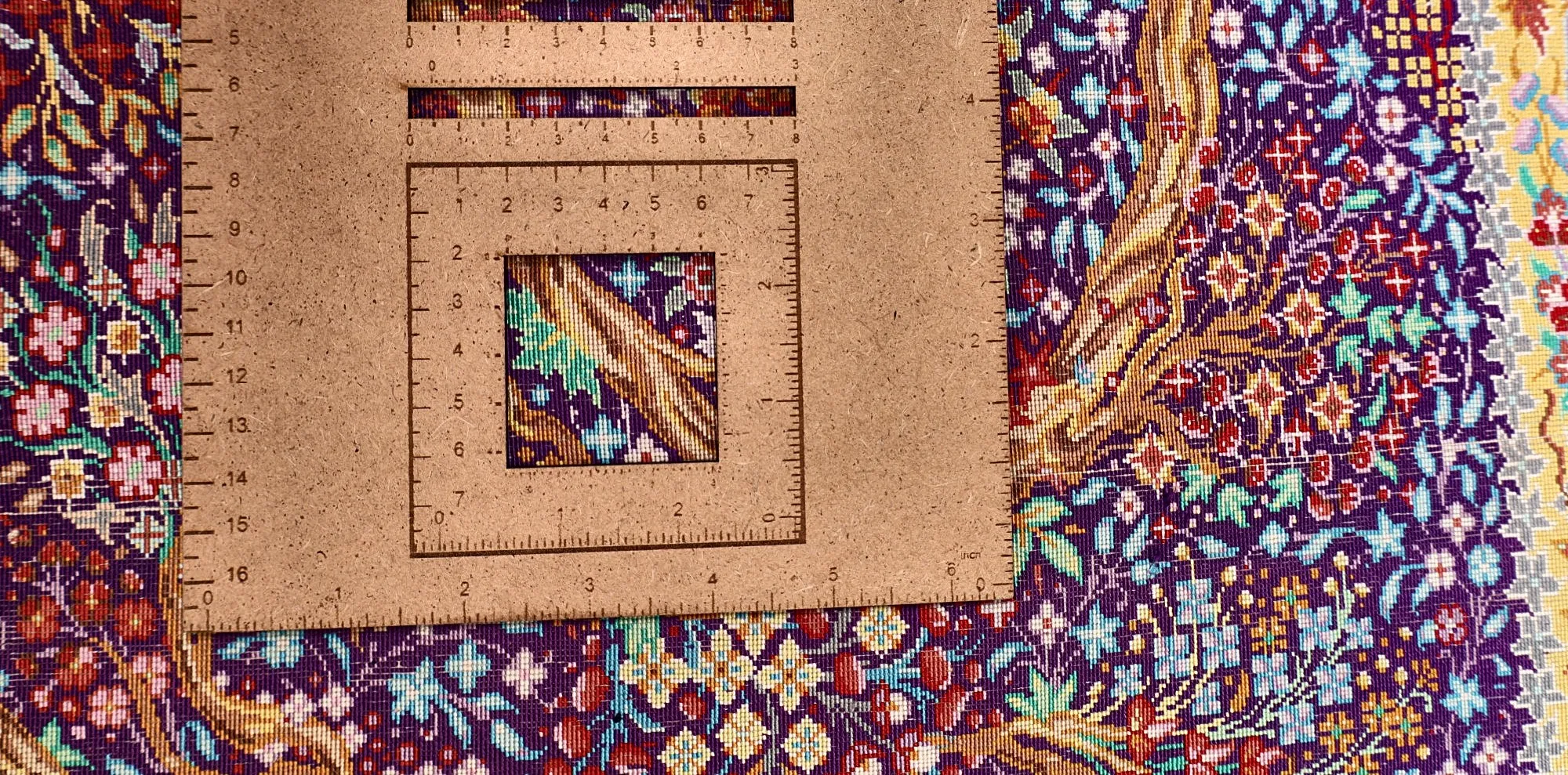 118170-01 Hand-Knotted Silk Qom Persian Rug, 123 × 80 cm