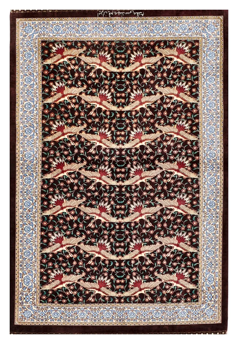 Qom Persian Rug 123 × 82 cm, Silk, hand-knotted