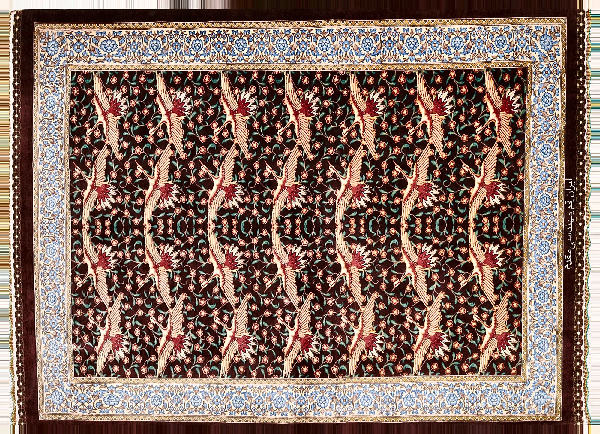 Qom Persian Rug 123 × 82 cm, Silk, hand-knotted