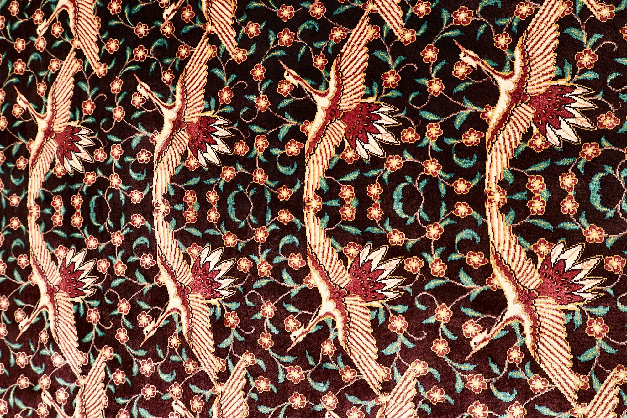 Qom Persian Rug 123 × 82 cm, Silk, hand-knotted