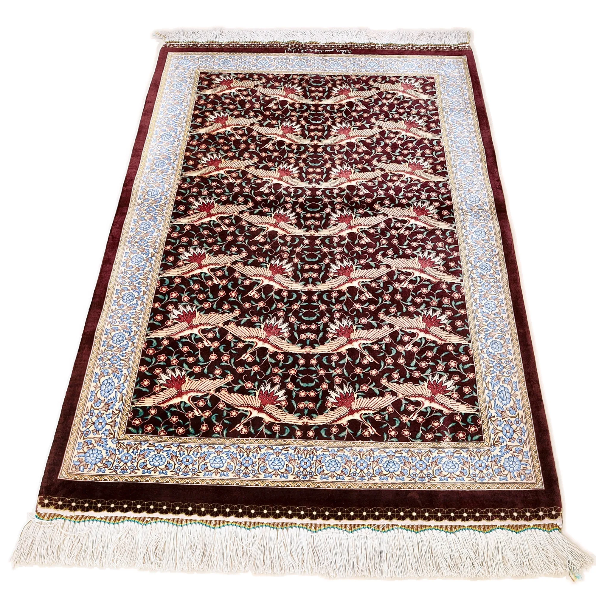 Qom Persian Rug 123 × 82 cm, Silk, hand-knotted
