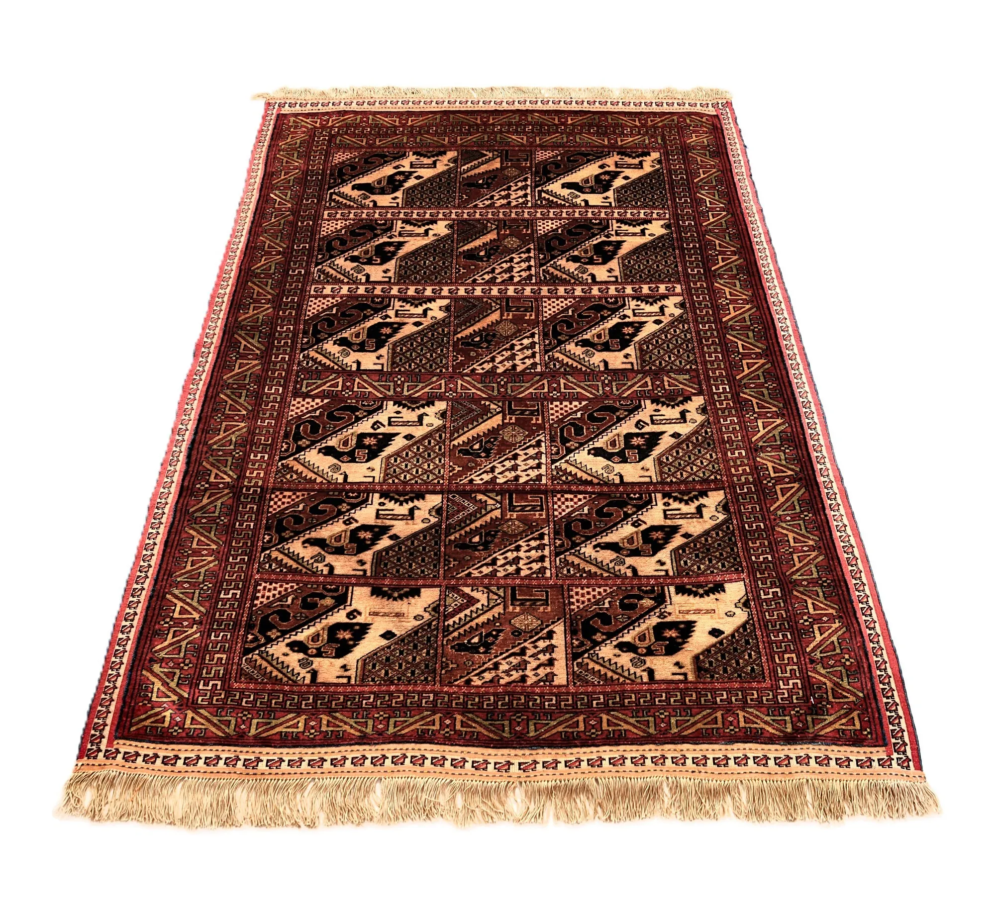 Hand-Knotted Silk Persian Rug, 146 × 103 cm