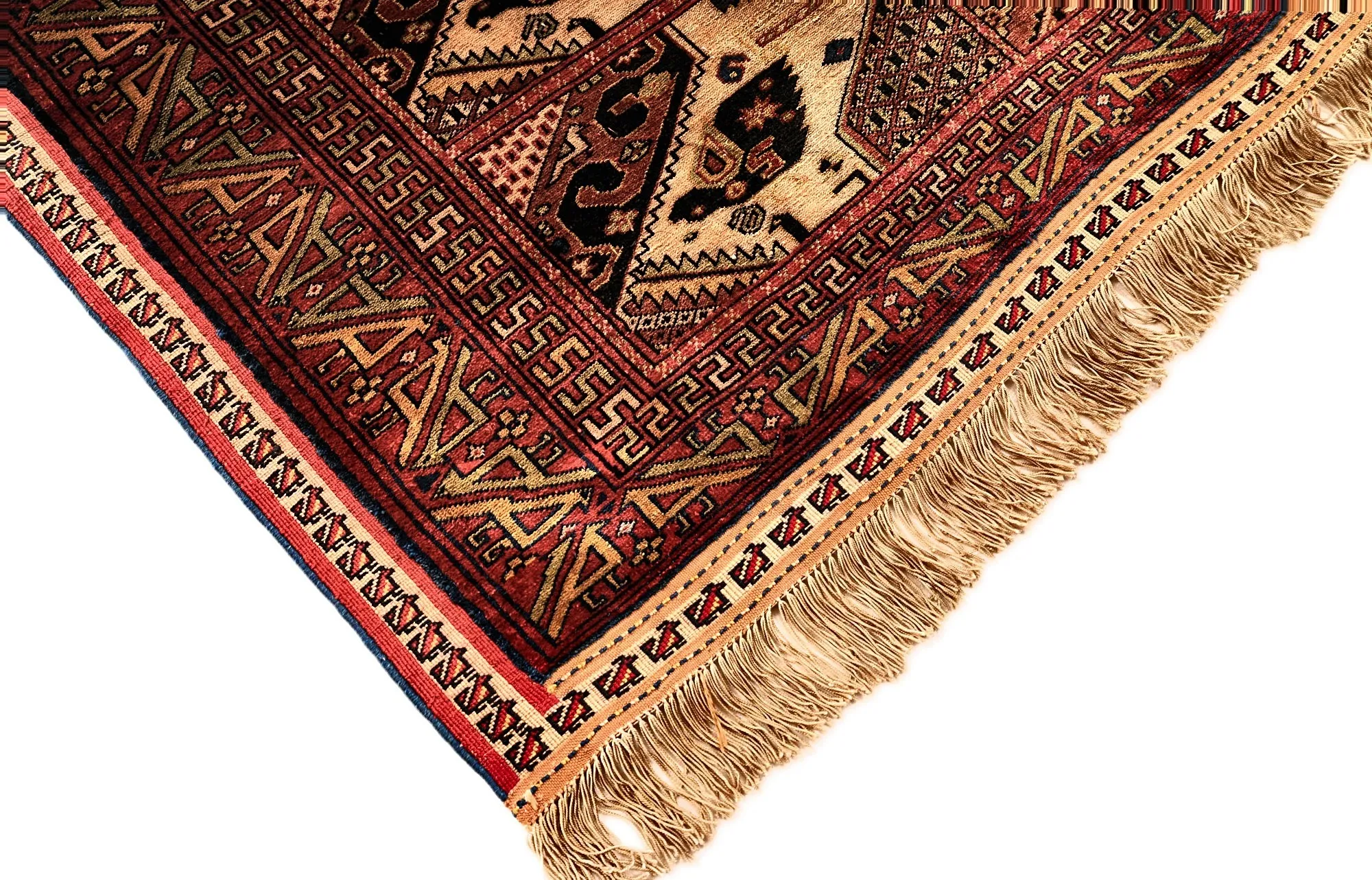 Hand-Knotted Silk Persian Rug, 146 × 103 cm