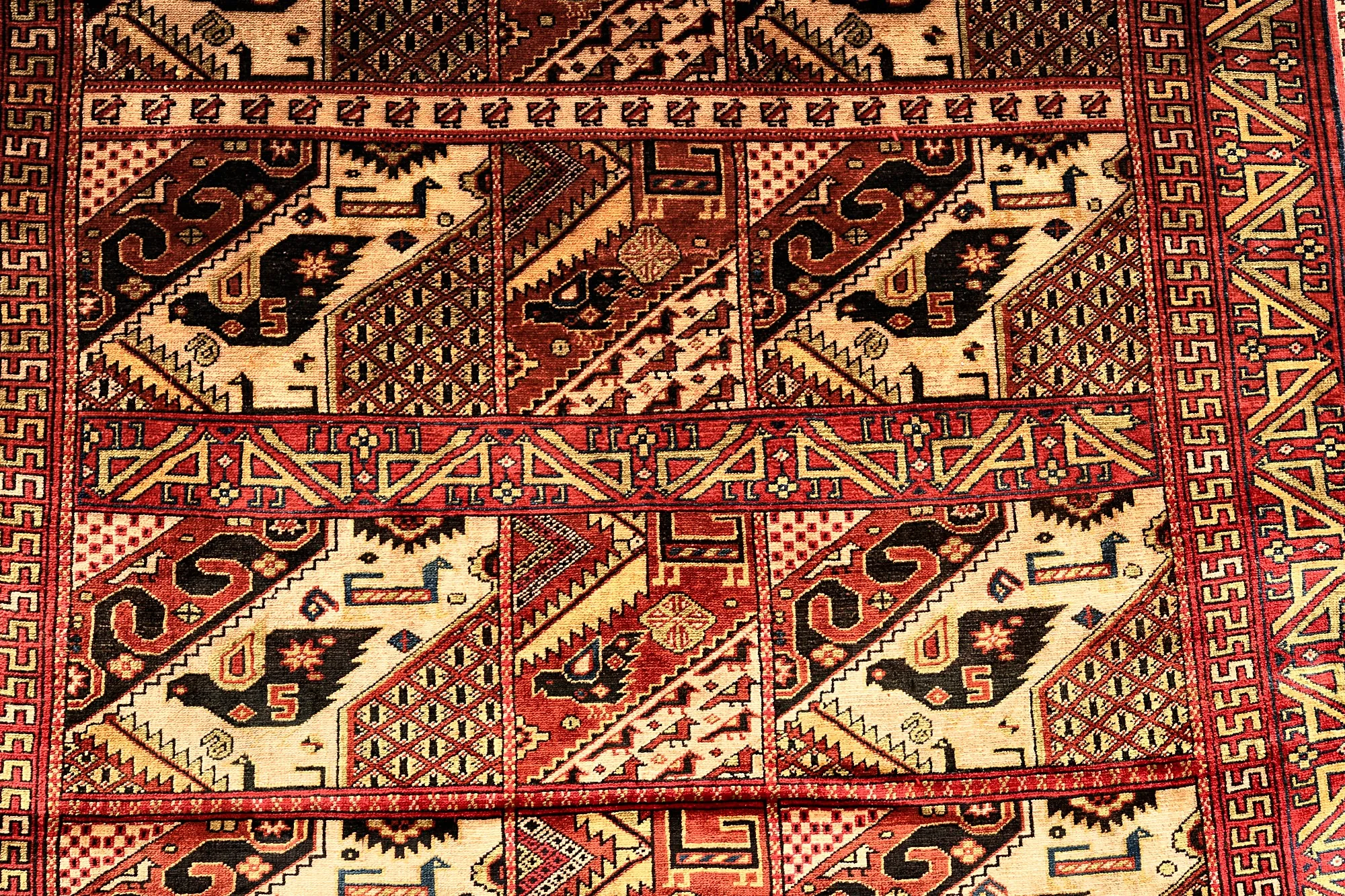 Hand-Knotted Silk Persian Rug, 146 × 103 cm