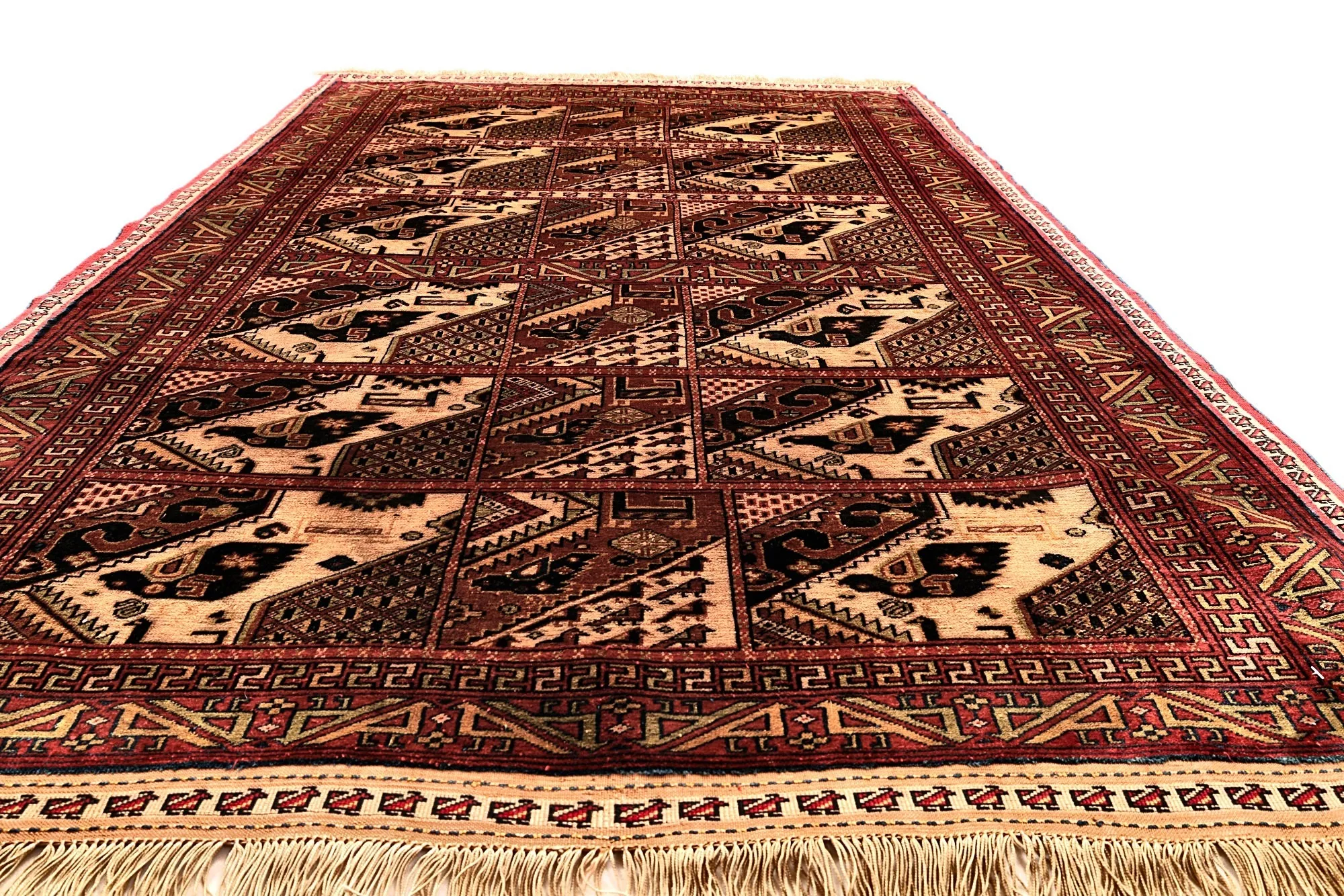 Hand-Knotted Silk Persian Rug, 146 × 103 cm