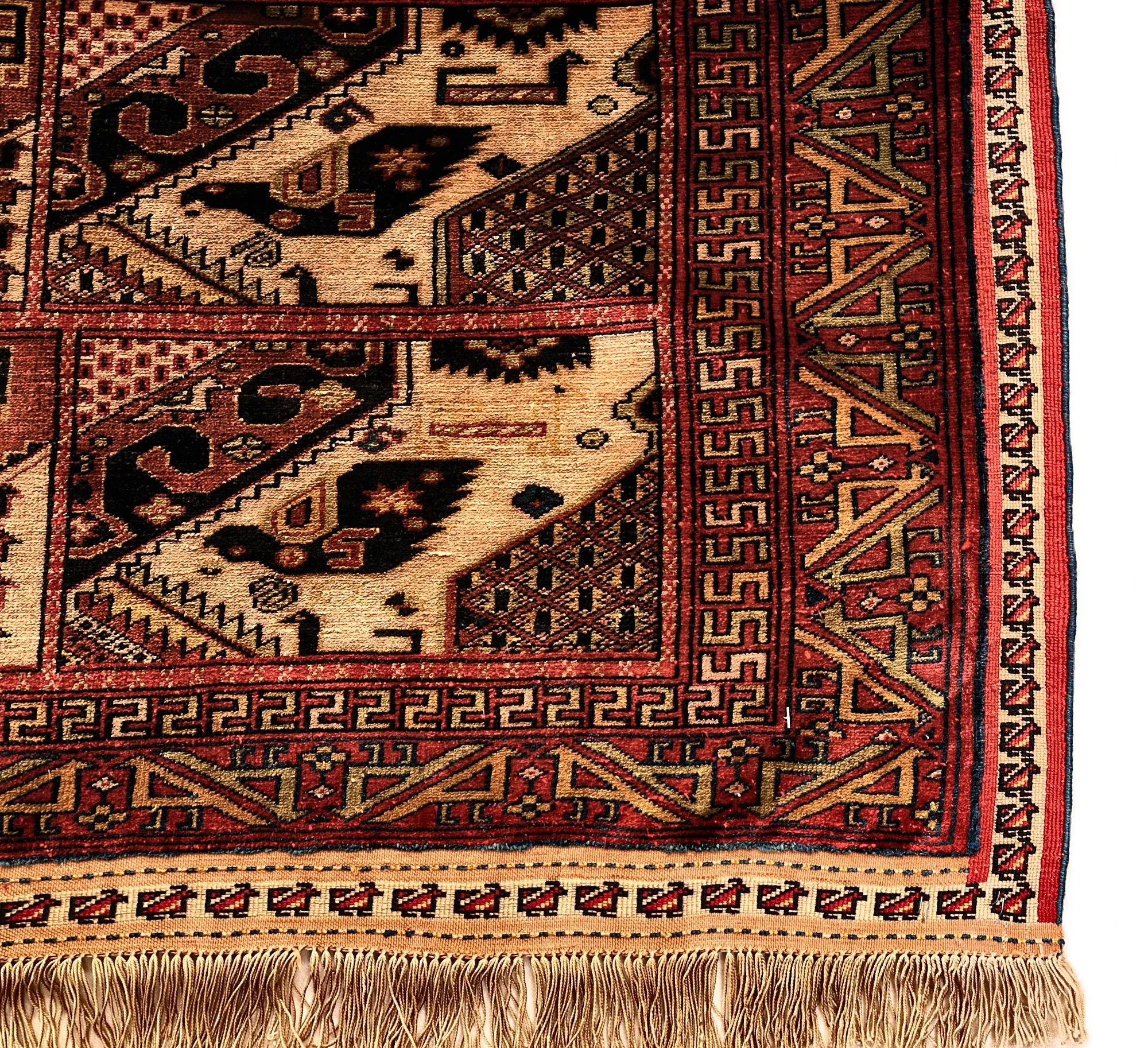 Hand-Knotted Silk Persian Rug, 146 × 103 cm