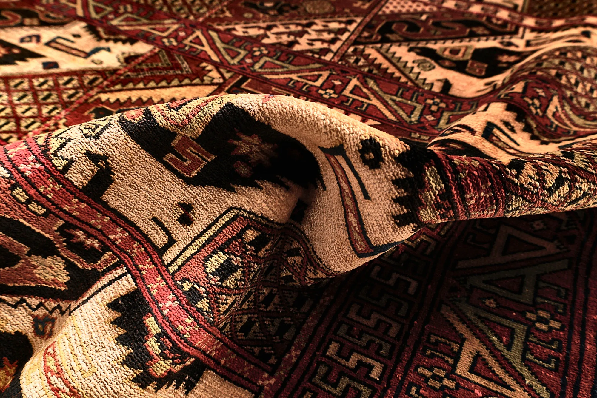Hand-Knotted Silk Persian Rug, 146 × 103 cm
