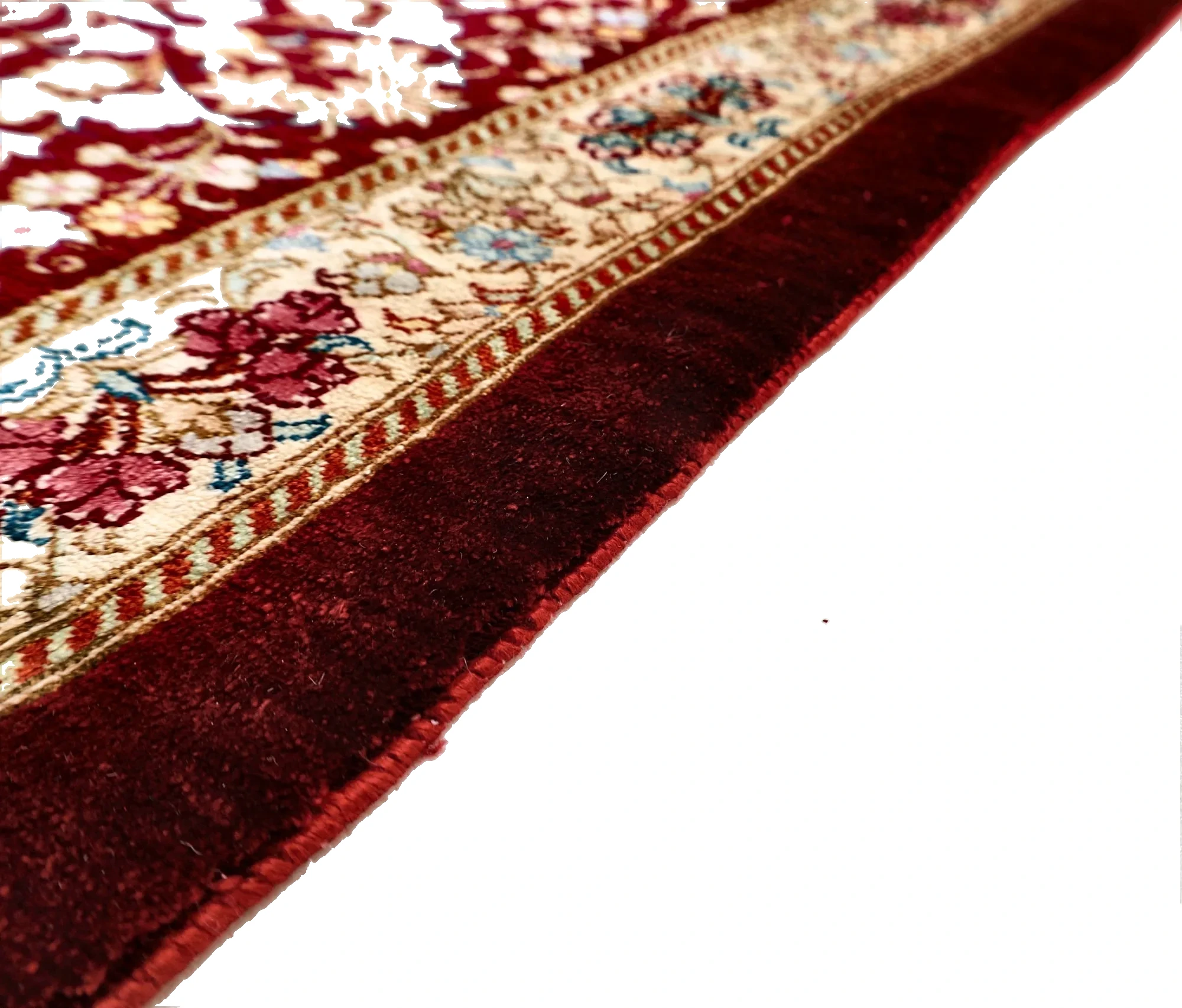 118133-08-wb Hand-Knotted Silk Qom Persian Rug, 193 × 193 cm