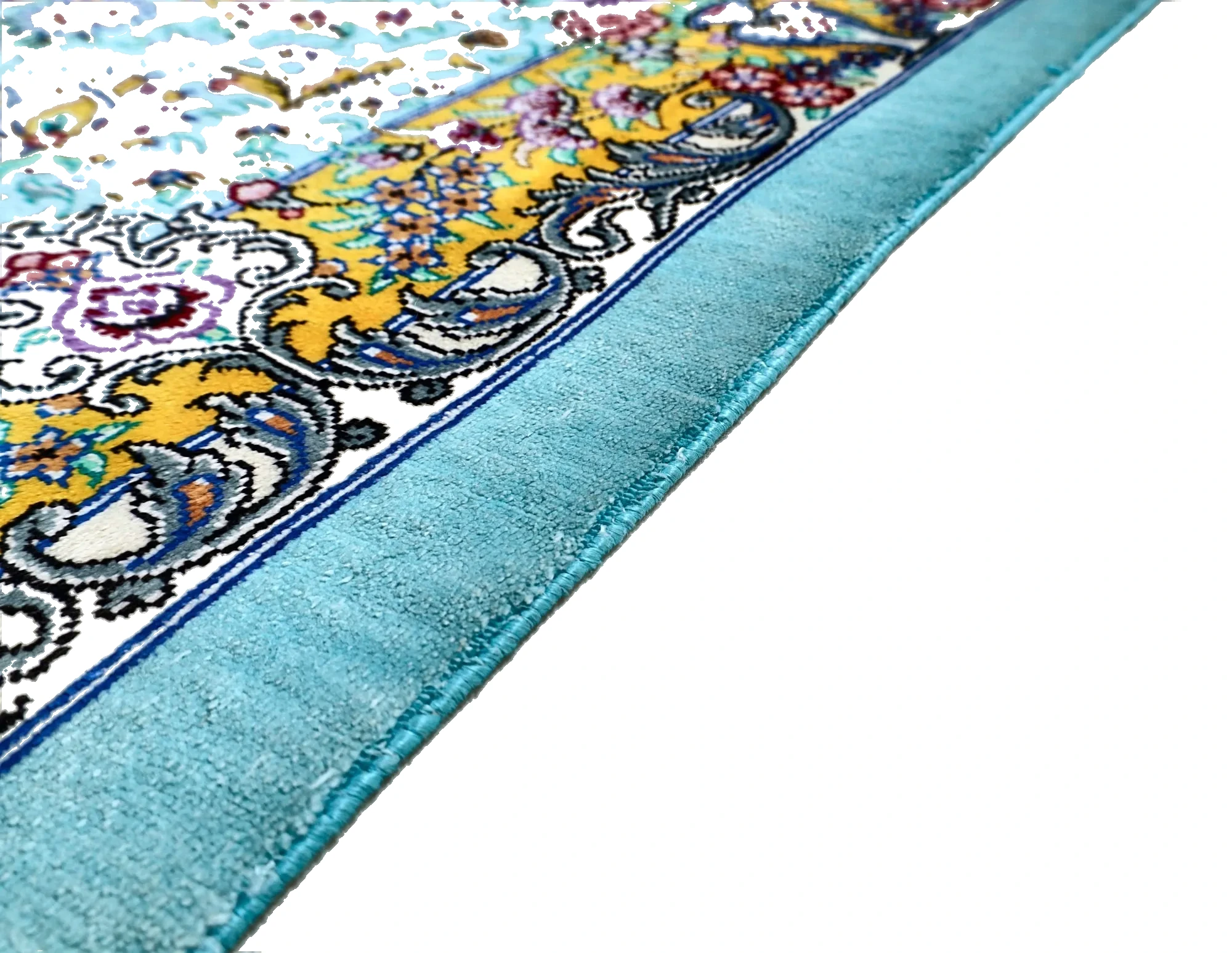 Qom Persian Rug — hand-knotted, 300 × 195 cm, Silk