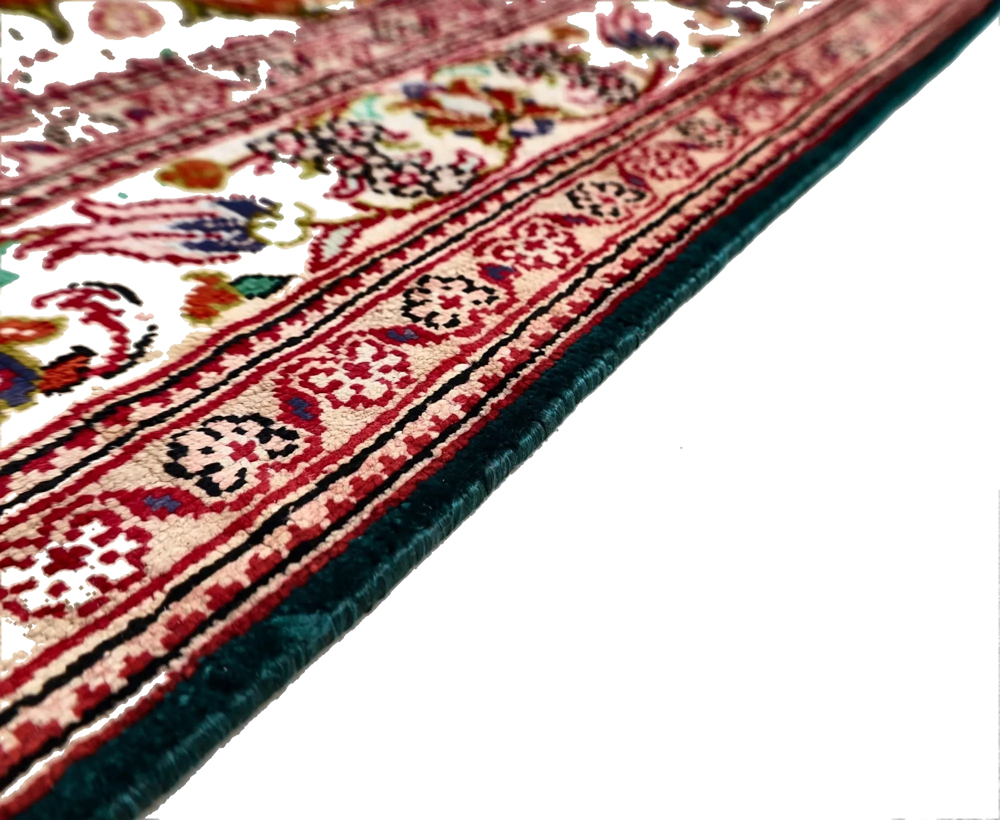 118154-06-wb Qom Persian Rug — hand-knotted, 400 × 80 cm, Silk