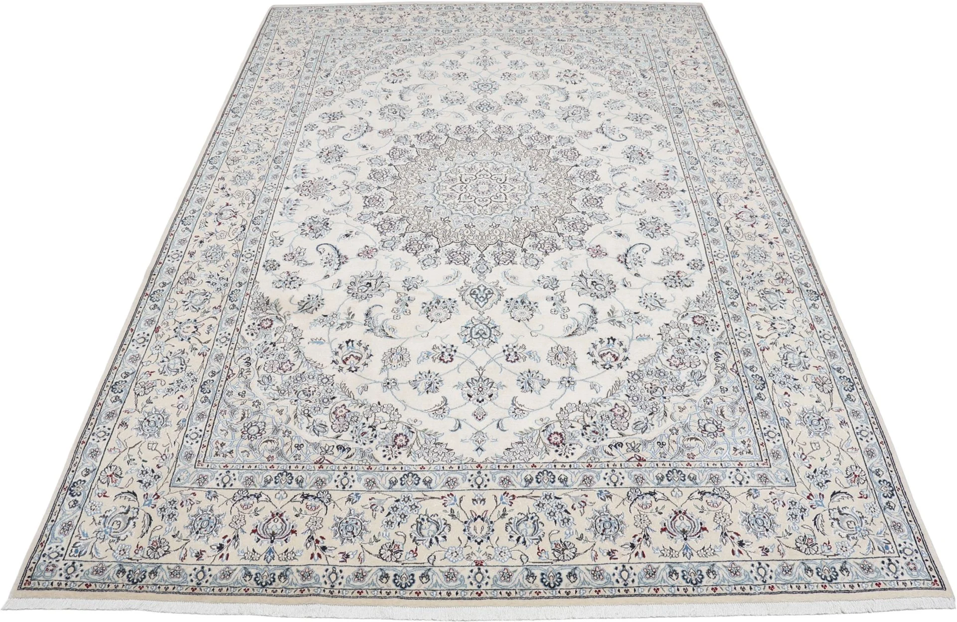 Nain Persian Rug — hand-knotted, 240 × 350 cm, Wool & Silk