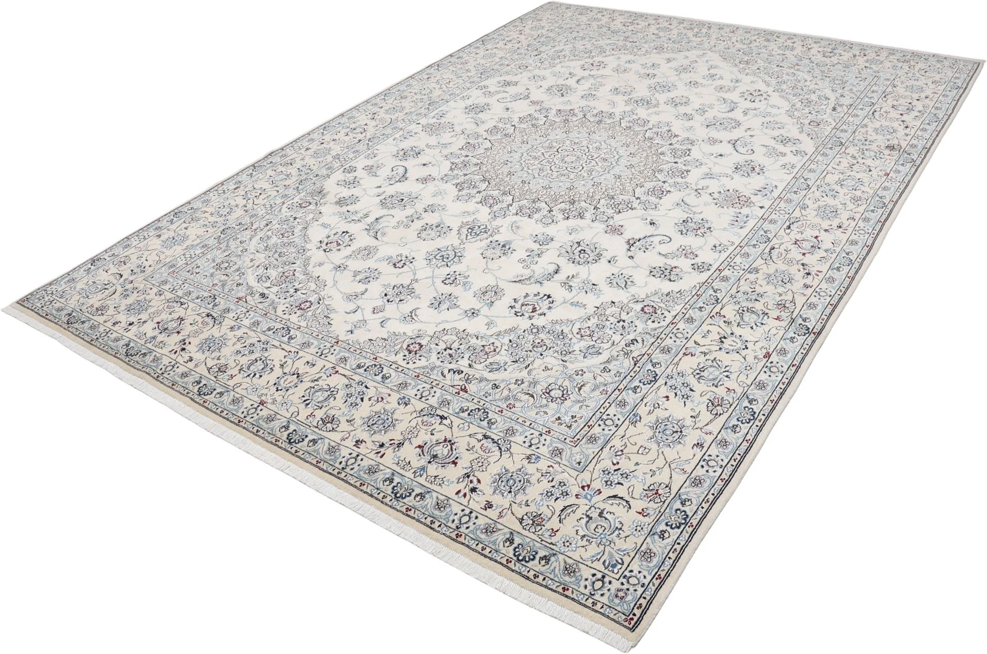 Nain Persian Rug — hand-knotted, 240 × 350 cm, Wool & Silk