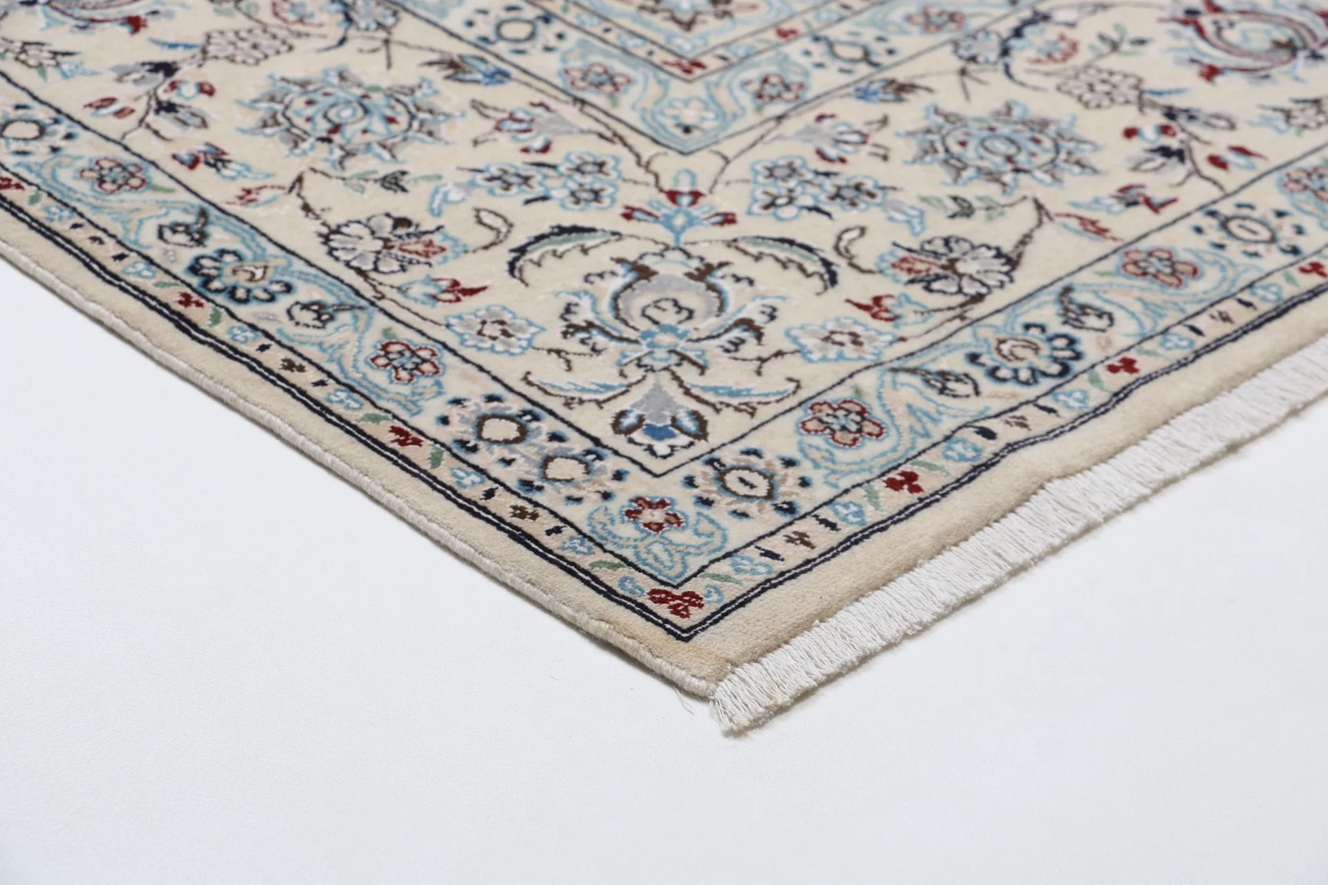 Nain Persian Rug — hand-knotted, 240 × 350 cm, Wool & Silk