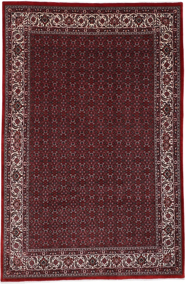 Hand-Knotted Wool & Silk Bijar Persian Rug, 205 × 308 cm