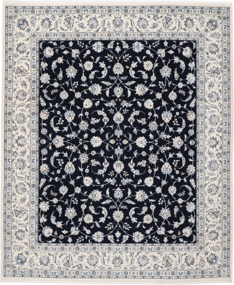 Nain Persian Rug 224 × 270 cm, Wool & Silk, hand-knotted