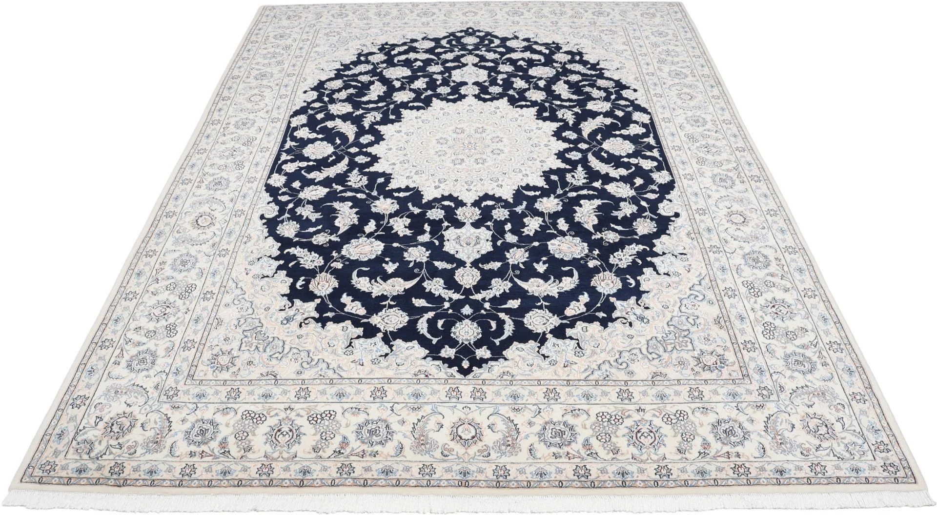 Nain Persian Rug 250 × 350 cm, Wool & Silk, hand-knotted