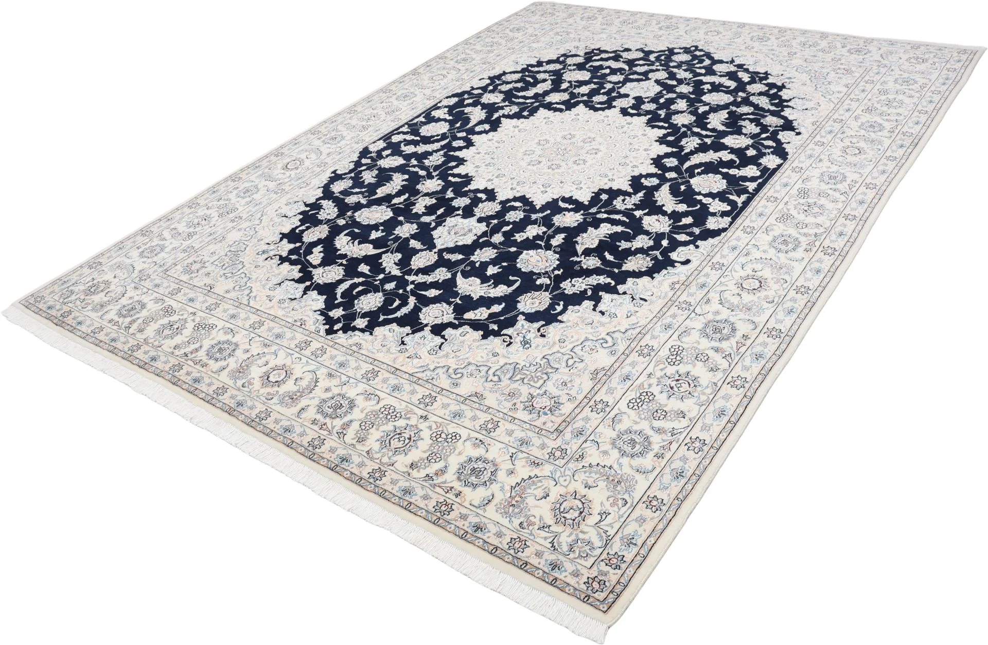 Nain Persian Rug 250 × 350 cm, Wool & Silk, hand-knotted
