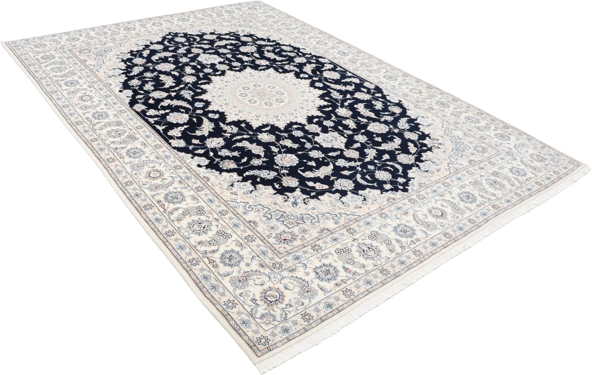 Nain Persian Rug 250 × 350 cm, Wool & Silk, hand-knotted