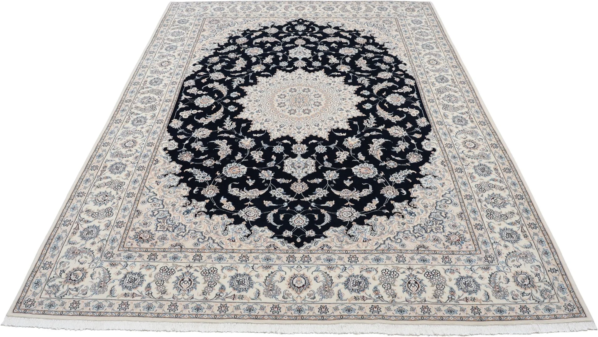 Nain Persian Rug 250 × 350 cm, Wool & Silk, hand-knotted
