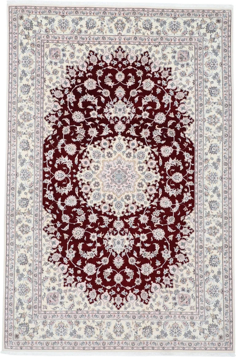 Nain Persian Rug — hand-knotted, 204 × 306 cm, Wool & Silk